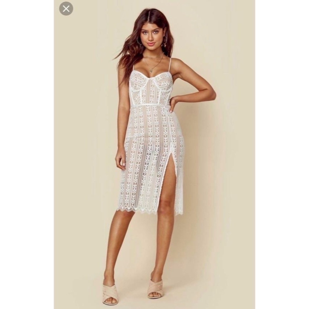 For Love and Lemons Dakota lace midi dress